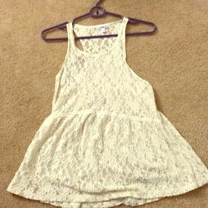 Cream lace top